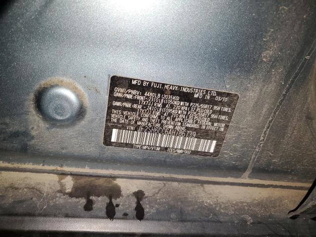 Photo 10 from auction – 2010 SUBARU FORESTER 2 with VIN JF2SH6CC6AH786739