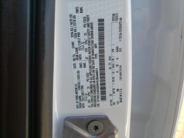 Photo 10 from auction – 2017 FORD ESCAPE SE with VIN 1FMCU0GD6HUB44601