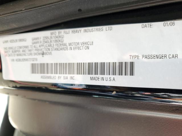 Photo 10 from auction – 2006 SUBARU LEGACY 2.5 with VIN 4S3BL626X67213218