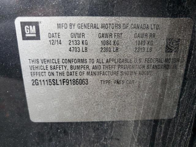 Photo 10 from auction – 2015 CHEVROLET IMPALA LT with VIN 2G1115SL1F9186063