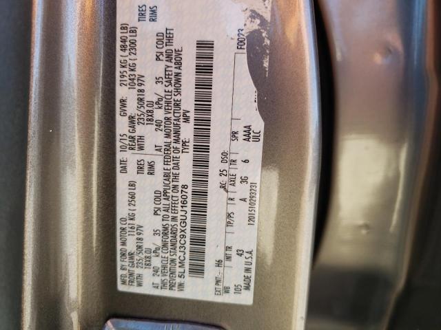 Photo 10 from auction – 2016 LINCOLN MKC RESERV with VIN 5LMCJ3C9XGUJ16078