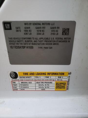 Photo 10 from auction – 2013 CHEVROLET MALIBU 1LT with VIN 1G11C5SA7DF141609