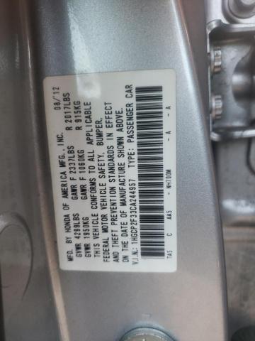 Photo 10 from auction – 2012 HONDA ACCORD LX with VIN 1HGCP2F33CA244957