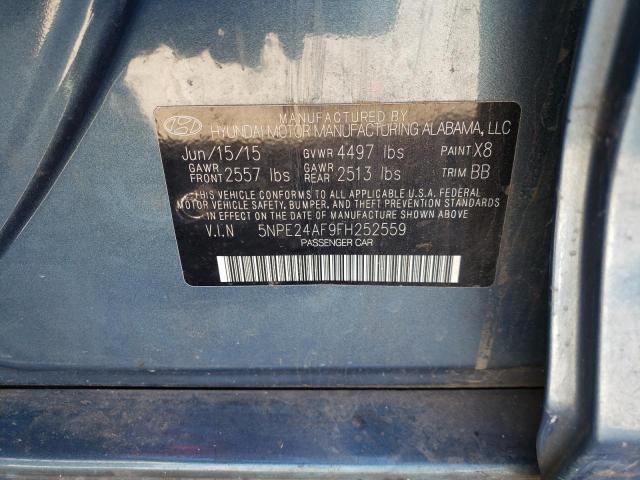 Photo 10 from auction – 2015 HYUNDAI SONATA SE with VIN 5NPE24AF9FH252559
