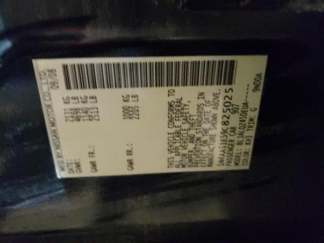 Photo 10 from auction – 2009 NISSAN MAXIMA S with VIN 1N4AA51E59C825025
