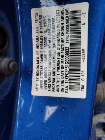 Photo 10 from auction – 2016 HONDA CIVIC LX with VIN 19XFC2F51GE009033
