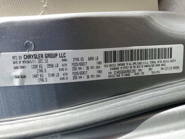 Photo 10 from auction – 2013 DODGE GRAND CARA with VIN 2C4RDGBG0DR651591