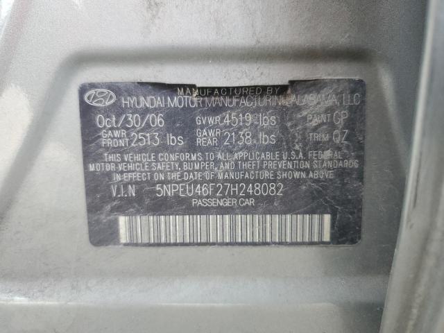Photo 10 from auction – 2007 HYUNDAI SONATA SE with VIN 5NPEU46F27H248082