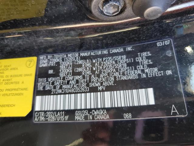 Foto 10 de la subasta – 2008 LEXUS RX 350 con VIN 2T2HK31U48C052633