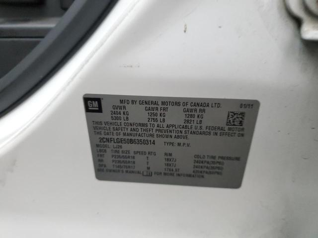 Photo 10 from auction – 2011 CHEVROLET EQUINOX LT with VIN 2CNFLGE50B6350314