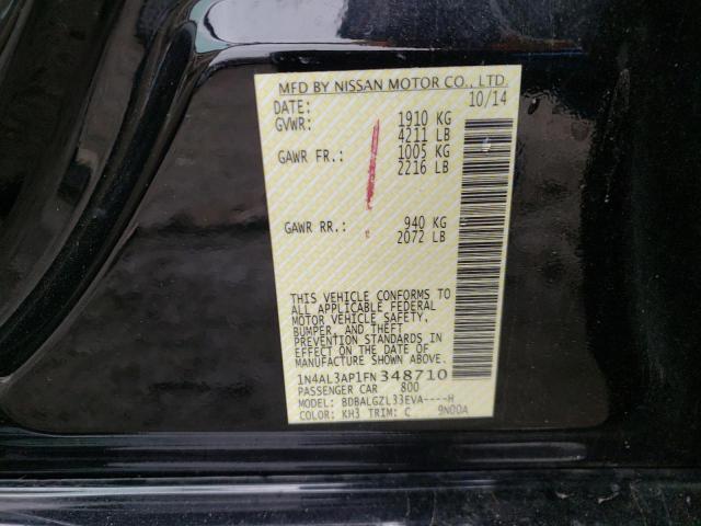 Photo 10 from auction – 2015 NISSAN ALTIMA 2.5 with VIN 1N4AL3AP1FN348710
