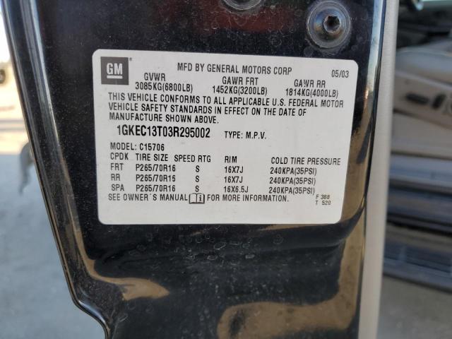 Photo 10 from auction – 2003 GMC YUKON with VIN 1GKEC13T03R295002