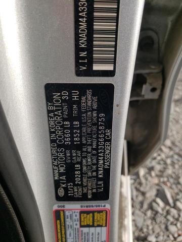 Photo 10 from auction – 2016 KIA RIO LX with VIN KNADM4A33G6658759