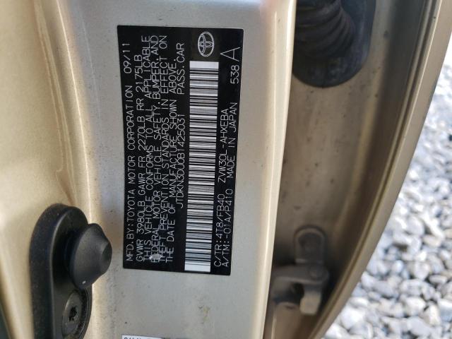 Photo 10 from auction – 2011 TOYOTA PRIUS with VIN JTDKN3DU0B1425031