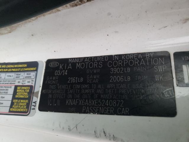Photo 10 from auction – 2014 KIA FORTE EX with VIN KNAFX6A8XE5240872