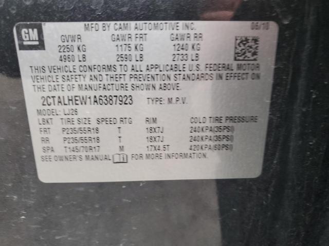 Photo 10 from auction – 2010 GMC TERRAIN SL with VIN 2CTALHEW1A6387923