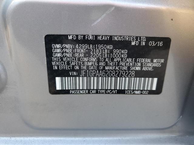 Photo 10 from auction – 2016 SUBARU IMPREZA with VIN JF1GPAA62G8279228