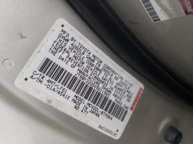 Photo 10 from auction – 1997 LEXUS ES 300 with VIN JT8BF22G5V5011565