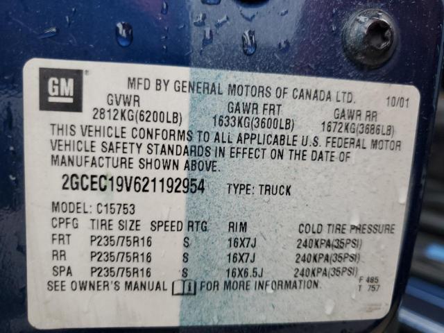 Photo 10 from auction – 2002 CHEVROLET SILVERADO with VIN 2GCEC19V621192954