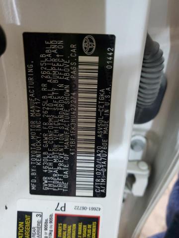 Photo 10 from auction – 2017 TOYOTA CAMRY LE with VIN 4T1BF1FK3HU427274