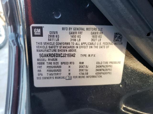 Photo 10 from auction – 2012 BUICK ENCLAVE with VIN 5GAKRDEDXCJ216942