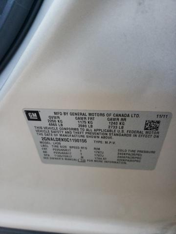 Photo 10 from auction – 2012 CHEVROLET EQUINOX LT with VIN 2GNALDEK6C1190156