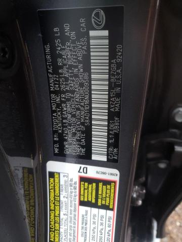 Photo 10 from auction – 2022 LEXUS ES 250 BAS with VIN 58AD11D16NU009586