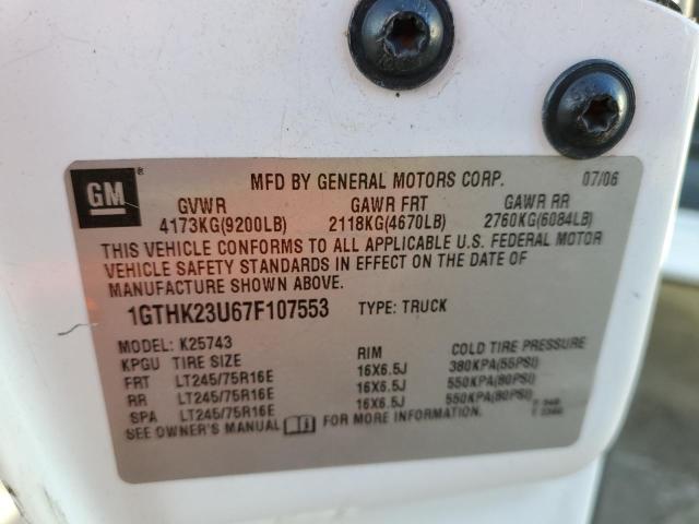 Zdjęcie 10 z aukcji – 2007 GMC SIERRA K25 z VIN 1GTHK23U67F107553