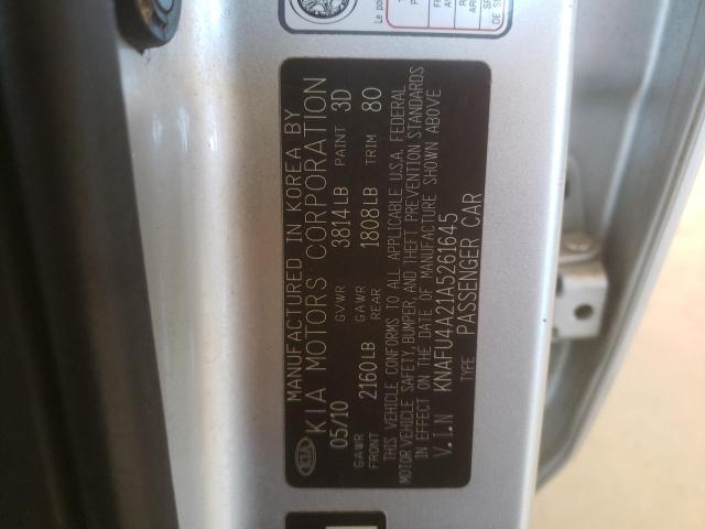 Photo 10 from auction – 2010 KIA FORTE EX with VIN KNAFU4A21A5261645