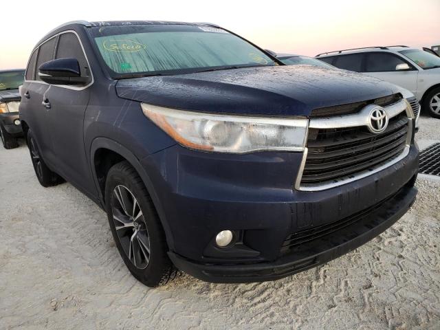 TOYOTA HIGHLANDER 2016 with VIN 5TDKKRFH8GS123895 - Photo from auction