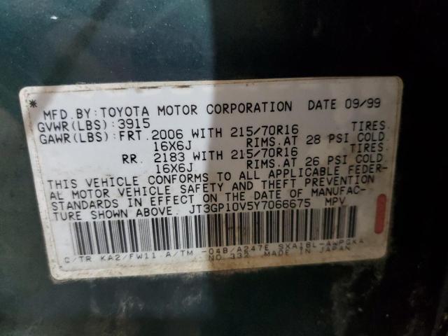 Photo 10 from auction – 2000 TOYOTA RAV4 with VIN JT3GP10V5Y7066675