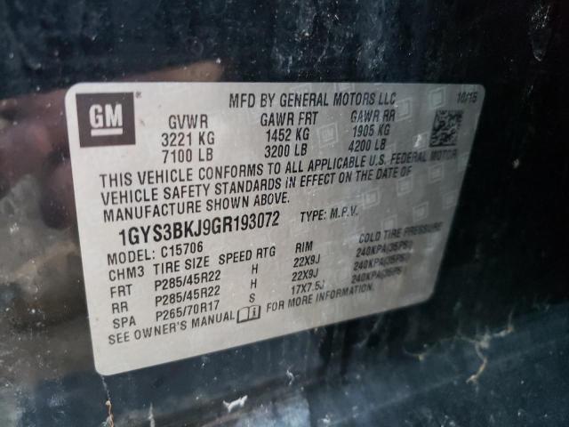 Photo 10 from auction – 2016 CADILLAC ESCALADE L with VIN 1GYS3BKJ9GR193072