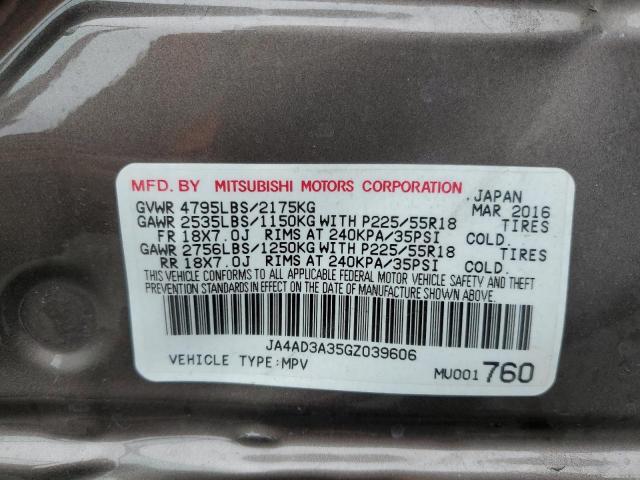 Photo 10 from auction – 2016 MITSUBISHI OUTLANDER with VIN JA4AD3A35GZ039606