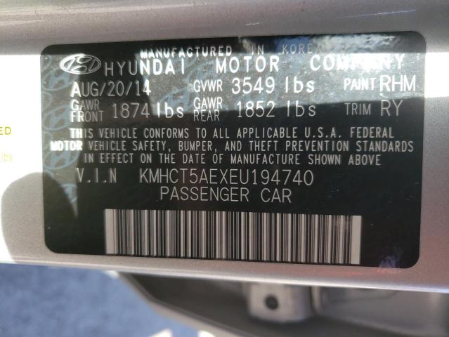 Photo 10 from auction – 2014 HYUNDAI ACCENT GLS with VIN KMHCT5AEXEU194740