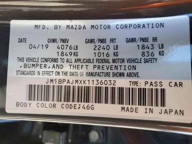 Photo 10 from auction – 2019 MAZDA 3 with VIN JM1BPAJMXK1136032