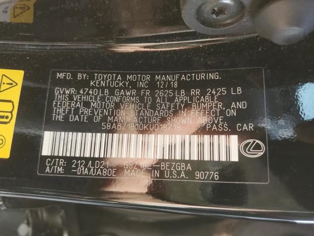 Photo 10 from auction – 2019 LEXUS ES 350 with VIN 58ABZ1B10KU018718