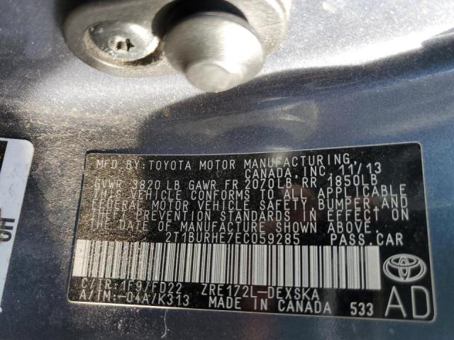 Photo 10 from auction – 2014 TOYOTA COROLLA L with VIN 2T1BURHE7EC059285