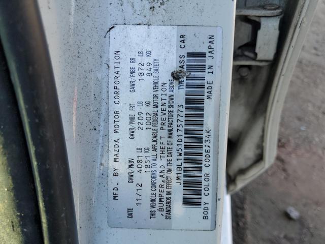 Photo 10 from auction – 2013 MAZDA 3 S with VIN JM1BL1W51D1757773
