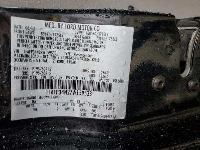 Photo 10 from auction – 2007 FORD FOCUS with VIN 1FAFP34N27W159533