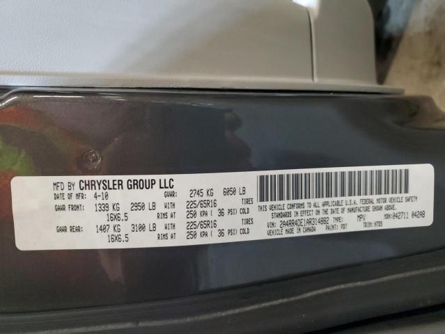 Photo 10 from auction – 2010 CHRYSLER TOWN & COU with VIN 2A4RR4DE1AR314882
