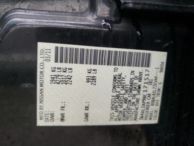 Photo 10 from auction – 2011 NISSAN ALTIMA BAS with VIN 1N4AL2AP9BC171517