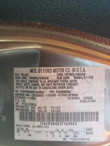 Photo 10 from auction – 2002 FORD MUSTANG with VIN 1FAFP40462F168862