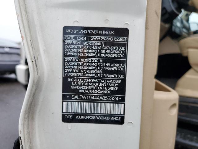 Photo 10 from auction – 2004 LAND ROVER DISCOVERY with VIN SALTW19444A853324