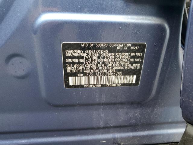 Photo 10 from auction – 2018 SUBARU FORESTER 2 with VIN JF2SJAEC8JH465760