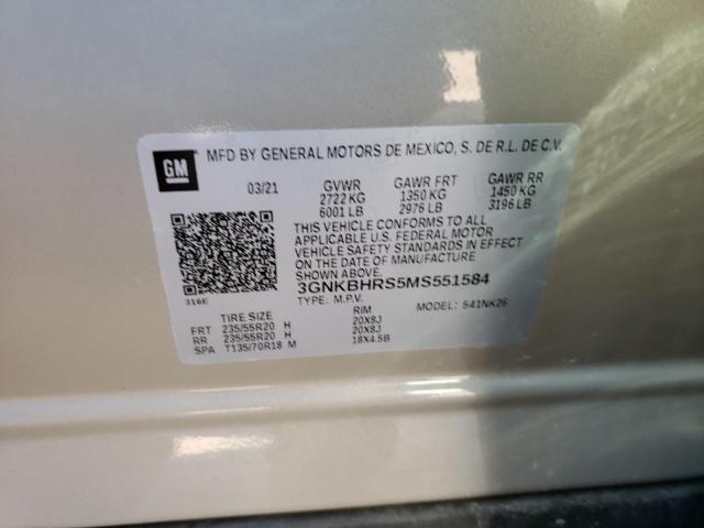 Photo 10 from auction – 2021 CHEVROLET BLAZER 2LT with VIN 3GNKBHRS5MS551584