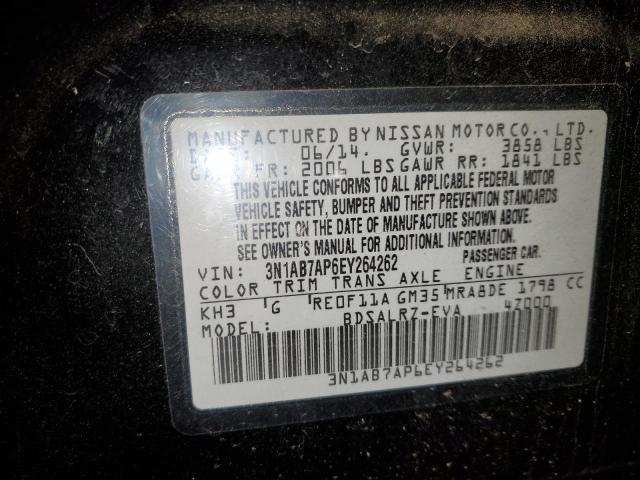 Photo 10 from auction – 2014 NISSAN SENTRA S with VIN 3N1AB7AP6EY264262
