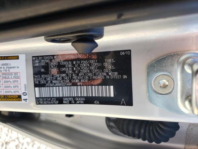 Photo 10 from auction – 2010 TOYOTA 4RUNNER SR with VIN JTEBU5JR8A5021444