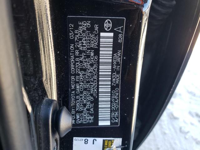 Photo 10 from auction – 2012 TOYOTA PRIUS with VIN JTDKN3DU8C5435106