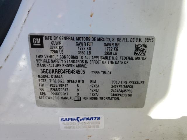 Photo 10 from auction – 2015 CHEVROLET SILVERADO with VIN 3GCUKREC4FG484505