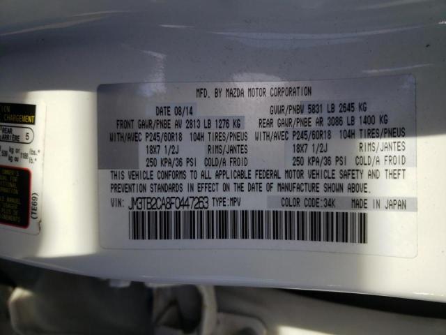 Photo 10 from auction – 2015 MAZDA CX-9 TOURI with VIN JM3TB2CA8F0447263